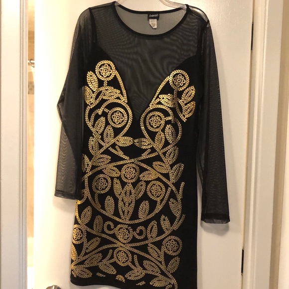 Frederick's of Hollywood Dresses & Skirts - Exotic see through black and gold dress